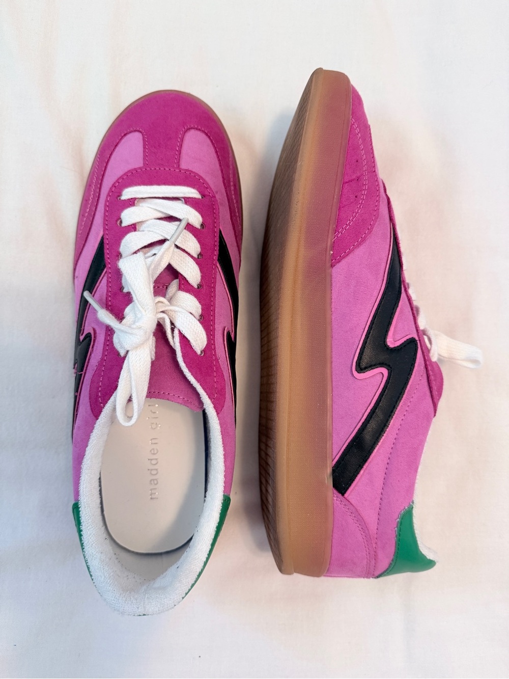 Madden Girl Giia Pink Magenta Suede Sneakers - Size 10 (Like New!)